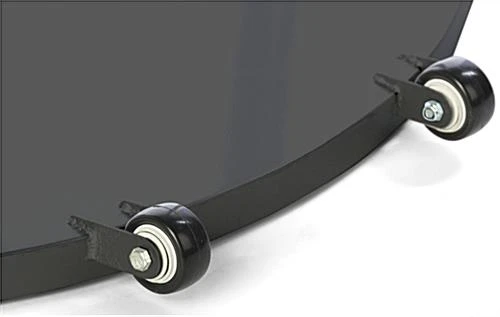 22x28 Poster Floor Stand, 4"/8.5"w, 3/5 Pockets, Double Sided, Wheels - Black - Image 3