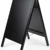 21 X 34 Write-On Board A-Frame, Chalk & Wet Erase, Double Sided - Black