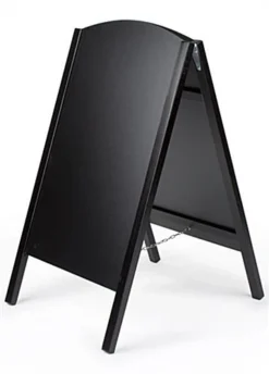 21 X 34 Write-On Board A-Frame, Chalk & Wet Erase, Double Sided - Black