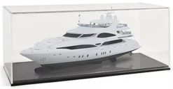 Model Ship Cases With Black Base And Lift Off Clear Acrylic Top