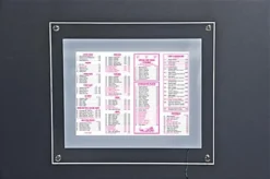 8.5 X 11 Acrylic Sign Holder For Wall, LED Illuminated - Clear