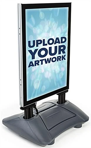 23 X 33 LED Sidewalk Sign, Double Sided, Water-Fill Base, Custom Printing - Gray - Image 13