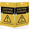 93" X 42" Interlocking Crowd Control Barrier W/ Pre-Printed Caution Graphics - Yellow