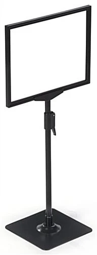 11 X 8.5 Tabletop Sign Holder, Height Adjustable, Top Insert Frame W/ Lens - Black - Image 3