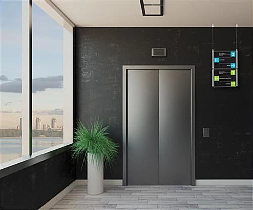 11 X 8.5 Ceiling Sign Holder With 16-foot Steel Cable - Clear - Image 6