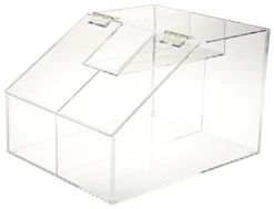 2.5 Gallon Acrylic Candy Bin, 2 Compartments, Scoop Holder