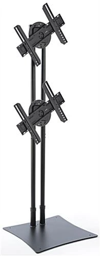 Dual TV Stand W/ 2 Rotating Brackets, Monitors 32” – 70”, Travel Case - Black - Image 3