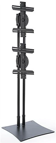 Dual TV Stand W/ 2 Rotating Brackets, Monitors 32” – 70”, Travel Case - Black - Image 4