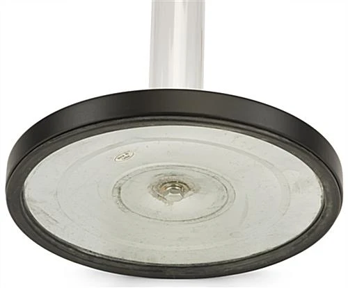 QueuePole.Economy 41.5" Clear Stanchion Post With 6.5' Black Retractable Belt - Image 5