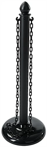 QueuePole.Outdoor Black Stanchion Post With 6.5’ Black Linked Chain - Image 3