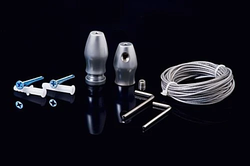 Ceiling-to-Floor Cable Hanging System - Silver