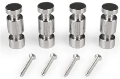 1 1/4” X 5/8” Dual Through Grip Standoffs, Round, Aluminum - Silver Anodized Finish