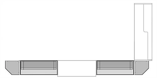 White Retail Counter Configuration W/ 6 Components, Custom Printed Graphic Panels - Image 4