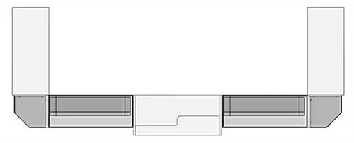 White Store Counter Configuration W/ 7 Components, Custom Printed Graphic Panels - Image 4