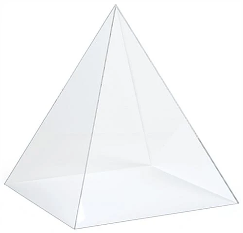 12 X 13 Baseless Pyramid Countertop Display Case With Lift-Off Top - Clear - Image 2