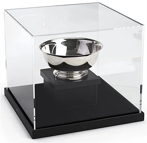 14 X 14 Countertop Display Case With Lift-Off Acrylic Top - Black