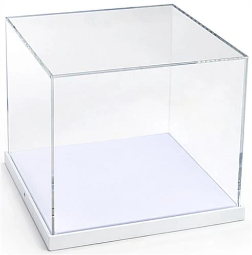 14 X 14 Countertop Display Case With Lift-Off Acrylic Top - White - Image 2