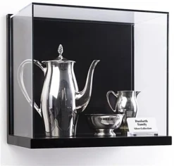 16 X 14 Wall Display Case W/ Lift-Off Acrylic Top - Black
