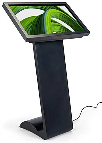 32” Slanted Touch Screen Digital Kiosk, 10pt IR Display, Android OS - Black