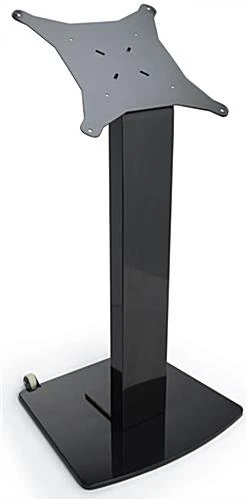 TV Stand For Floor With Power Strip, Fits Monitors 10 - 60-In, Angled Design - Black - Image 3