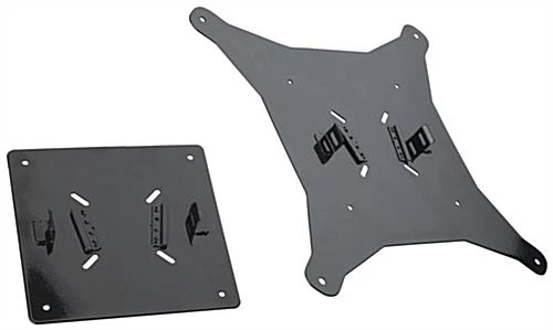 TV Stand For Floor With Power Strip, Fits Monitors 10 - 60-In, Angled Design - Black - Image 5