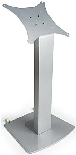 TV Stand For Floor With Power Strip, Fits Monitors 10 - 60-In, Angled Design - Silver - Image 3