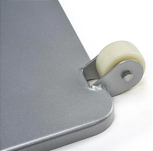 TV Stand For Floor With Power Strip, Fits Monitors 10 - 60-In, Angled Design - Silver - Image 8