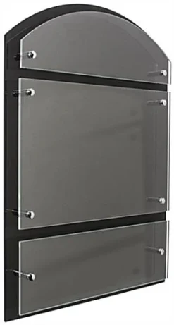 Workshop Series 18.5” X 25” Directory Sign, Silver Standoffs & Film Sheets - Black