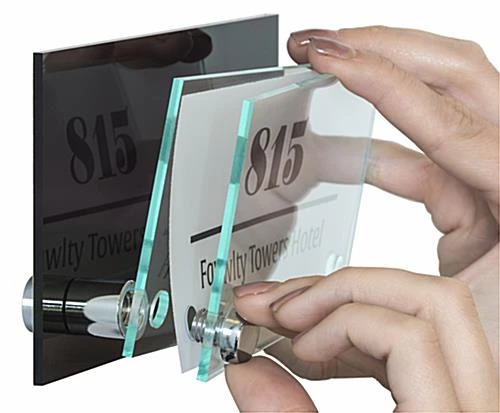 Workshop Series 6 X 3 Door Sign W/ Acrylic Plates, Standoffs & Film Sheets – Black - Image 5