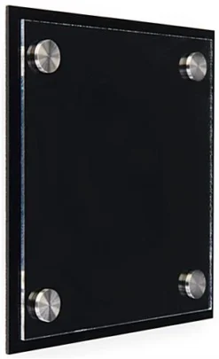 Workshop Series 6 X 6 Door Sign W/ Acrylic Plates, Standoffs & Film Sheets - Black