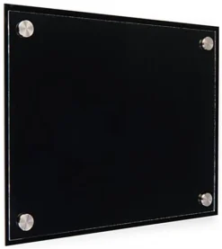 Workshop Series 8.5 X11 Office Door Sign W/ Acrylic Plates, Standoffs & Film - Black