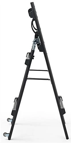41"H Mobile Folding TV Easel With Wheels & Grip Handles For Monitors 32"-55" - Black - Image 3