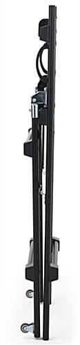 41"H Mobile Folding TV Easel With Wheels & Grip Handles For Monitors 32"-55" - Black - Image 5