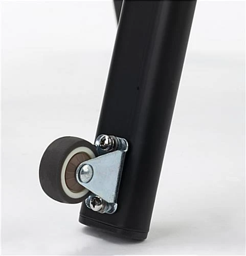 41"H Mobile Folding TV Easel With Wheels & Grip Handles For Monitors 32"-55" - Black - Image 6