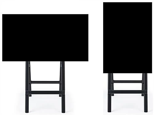 41"H Mobile Folding TV Easel With Wheels & Grip Handles For Monitors 32"-55" - Black - Image 10