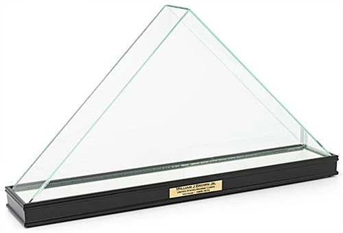 American-Made Wood Flag Case For 5’ X 9.5’ Flags, Custom Engraved - Black - Image 2