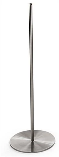 QueuePole Slim 39” Silver Stanchion Post, Rope Not Included