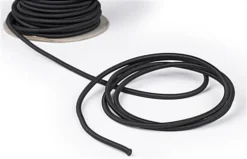 QueuePole Slim 50' Elastic Barrier Cord - Black