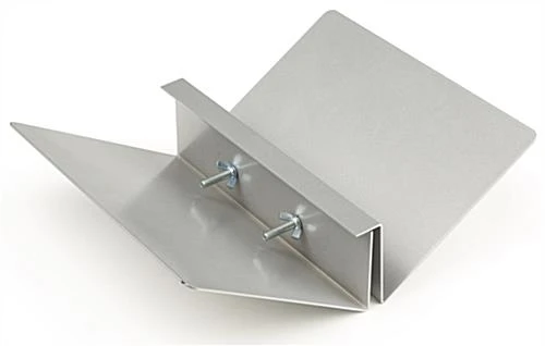 12" Floor Sign Base, Adjustable Clamp - Silver - Image 3