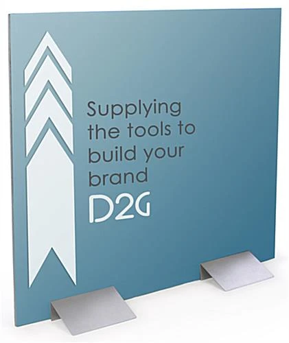 12" Floor Sign Base, Adjustable Clamp - Silver - Image 5