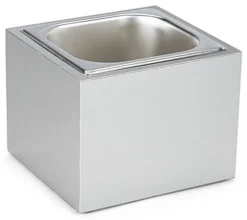 7"w X 6.5"h Ice Housing With Removable Tray - Brushed Stainless Steel