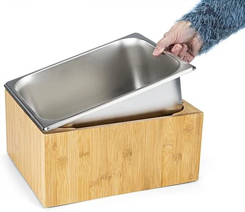 12"w X 6.5"h Ice Housing With Removable Steel Tray - Bamboo - Image 5
