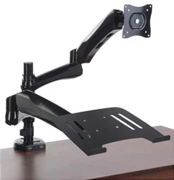 Desktop Laptop Stand W/ VESA Mount, Articulating Arms, 2 Port USB Hub - Black