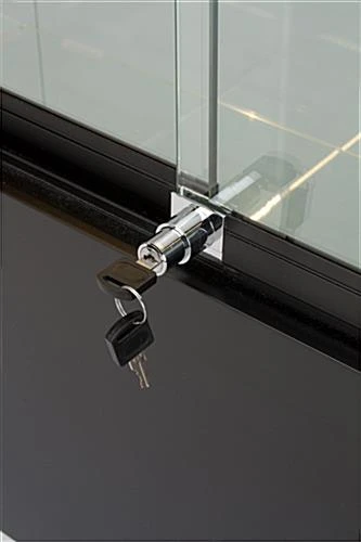 4ft. Glass Retail Counter W/ Mirror Deck, LED, Slider Doors, Ships Assembled, Black - Image 3