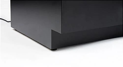 4ft. Glass Retail Counter W/ Mirror Deck, LED, Slider Doors, Ships Assembled, Black - Image 5