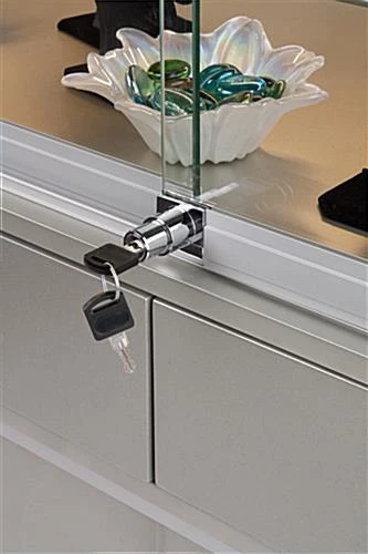 48" Quarter Vision Display Case W/Cabinets And Drawers, Ships Assembled - Silver - Image 3