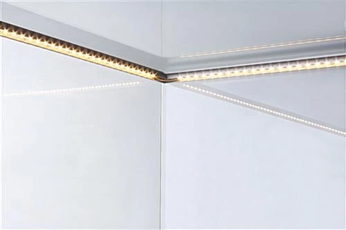 48" Quarter Vision Display Case W/Cabinets And Drawers, Ships Assembled - Silver - Image 5