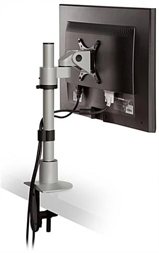 Desktop Monitor Stand, Height Adjustable, Fits 10 - 30-Inch Screen - Silver - Image 4