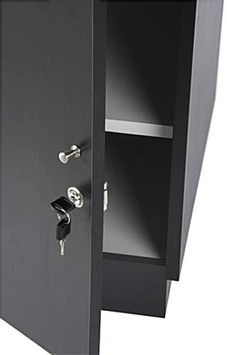 60” Jewelry Display Case W/ Sliding Mirror Door, Sit Down Design, LED - Black - Image 9