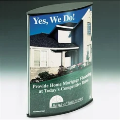 8.5 X 11 Sign Holder For Tabletop, Double-sided, Curved - Black